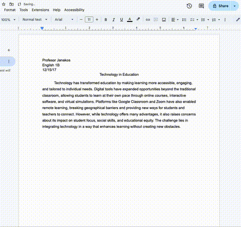 Copied Writing Example