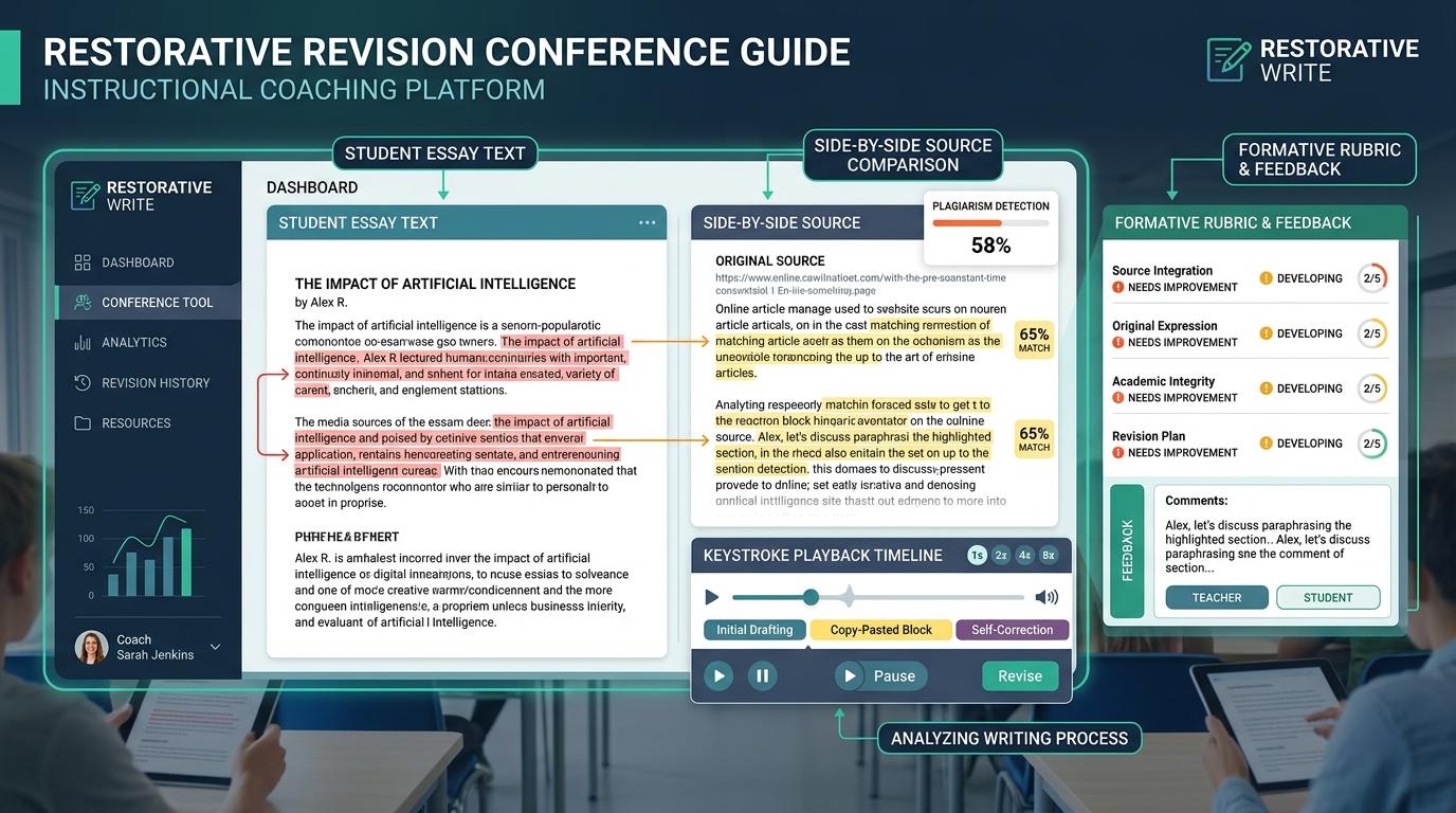 How Can Instructional Coaches Train Secondary Faculty on Restorative Post-Plagiarism Revision Conferences? | Checkmark Plagiarism