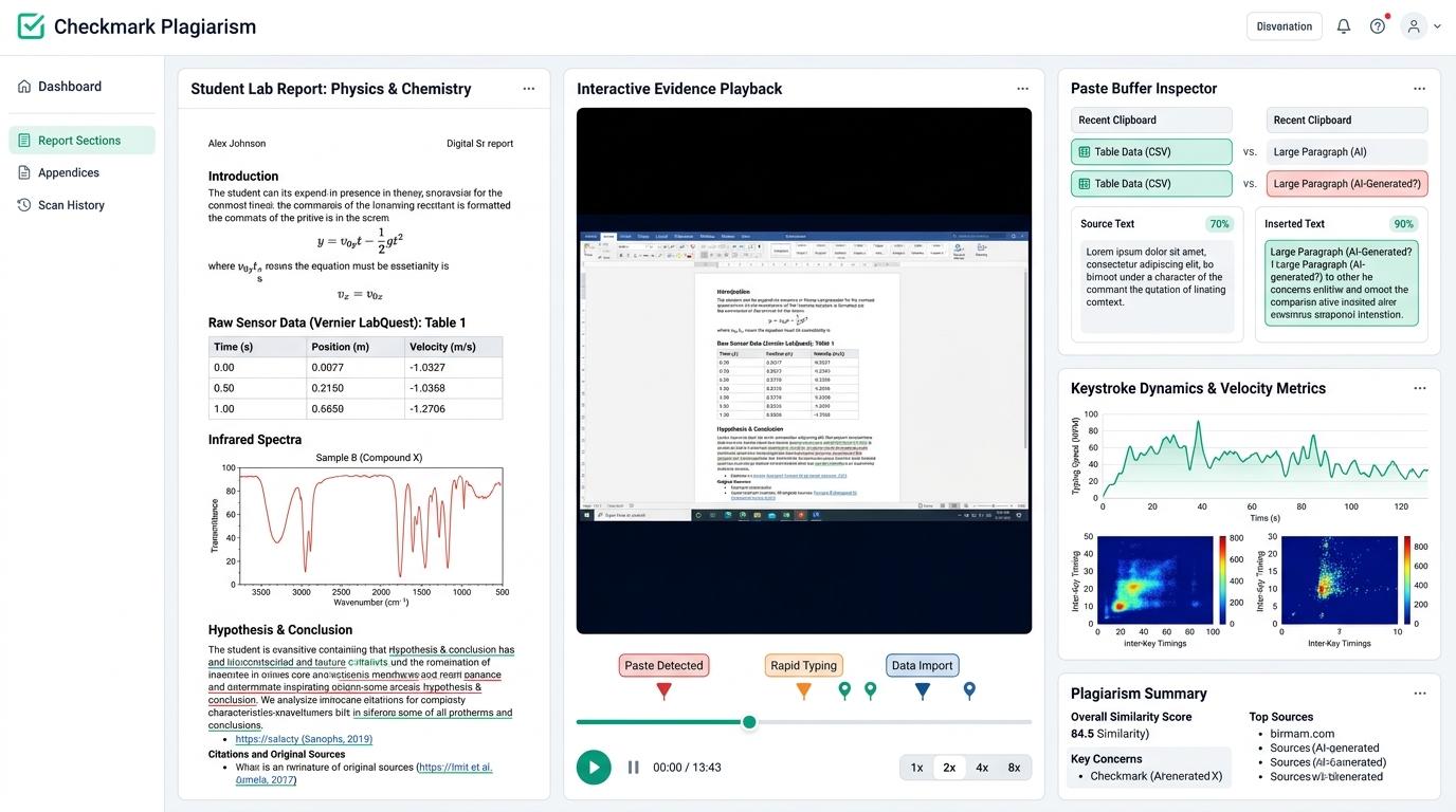 How Can Science Instructors Use Writing Process Replay to Verify Original Data Analysis in Lab Reports? | Checkmark Plagiarism