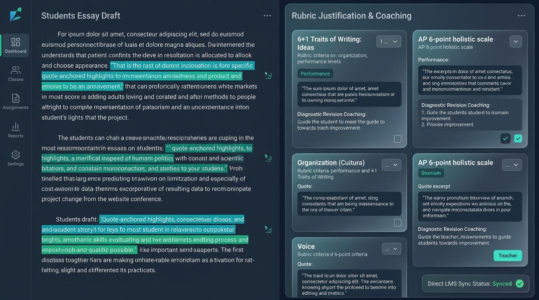 How Can Secondary English Teachers Use AI-Drafted Rubric Justifications to Accelerate Formative Essay Conferences? | Checkmark Plagiarism