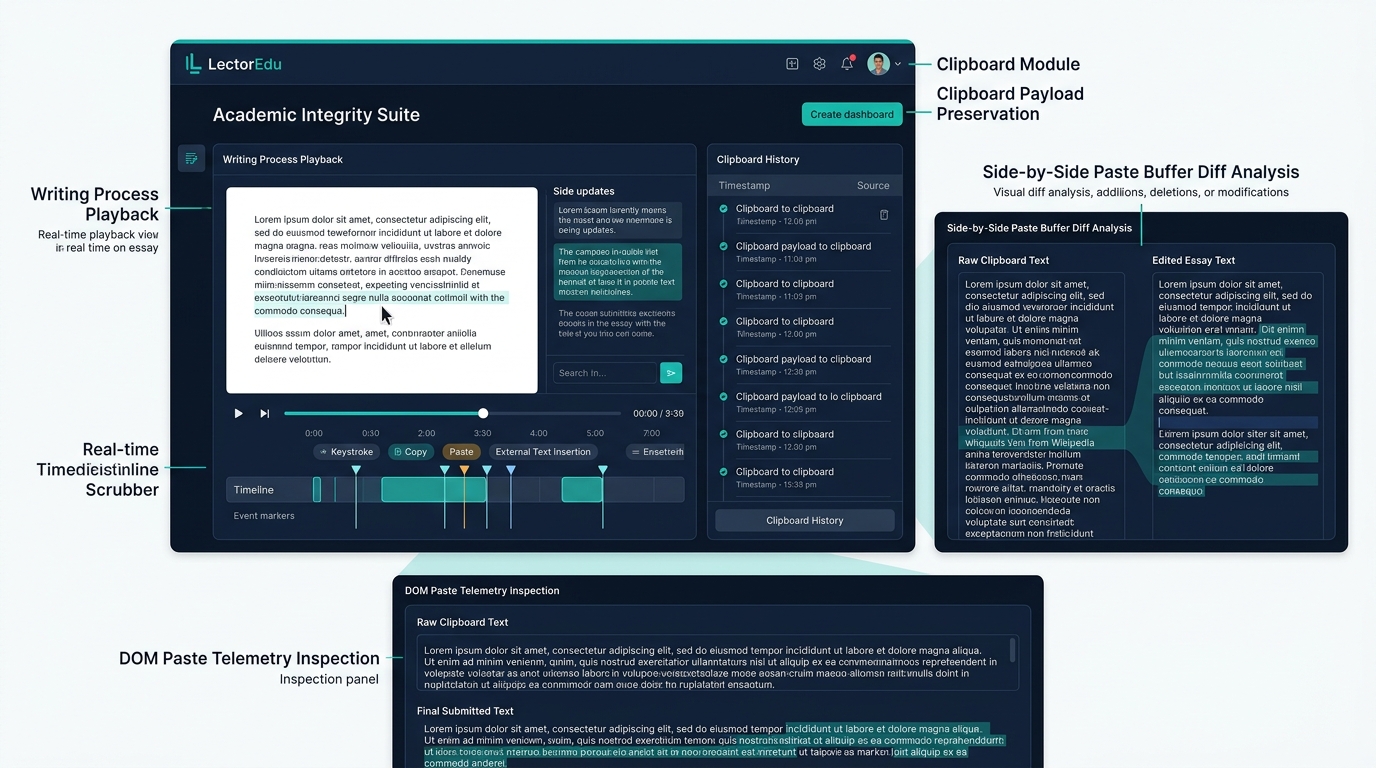 Checkmark Essay Playback and Clipboard Payload Preservation Interface